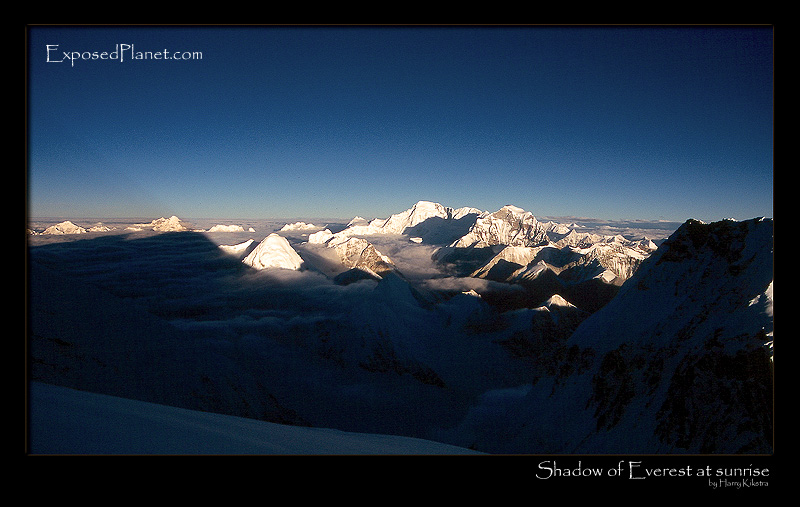 Shadow of Everest at sunrise