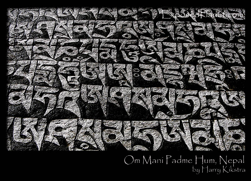 Om Mani Padme Hum prayer stones, Nepal