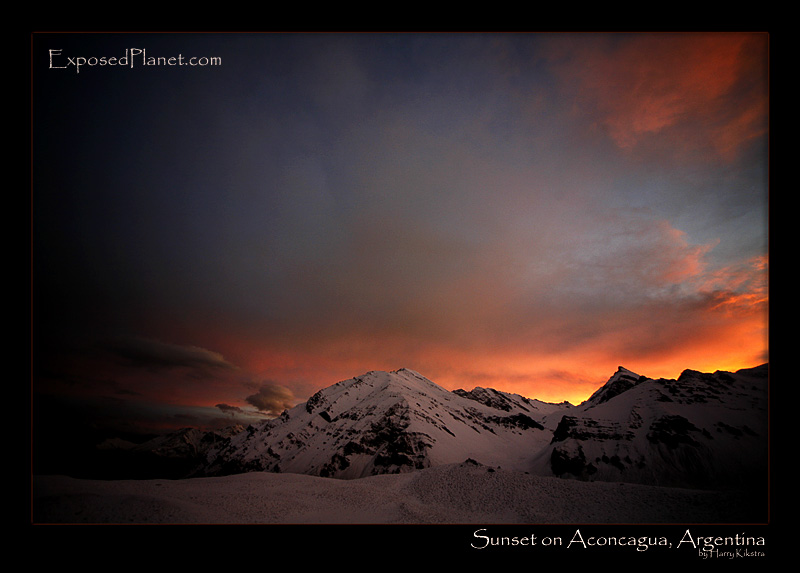 Sunset on Aconcagua, Argentina