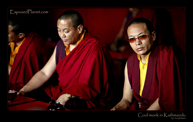 Cool monk in Kathmandu