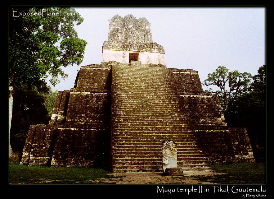 Maya Temple II in Tikal, Guatemala