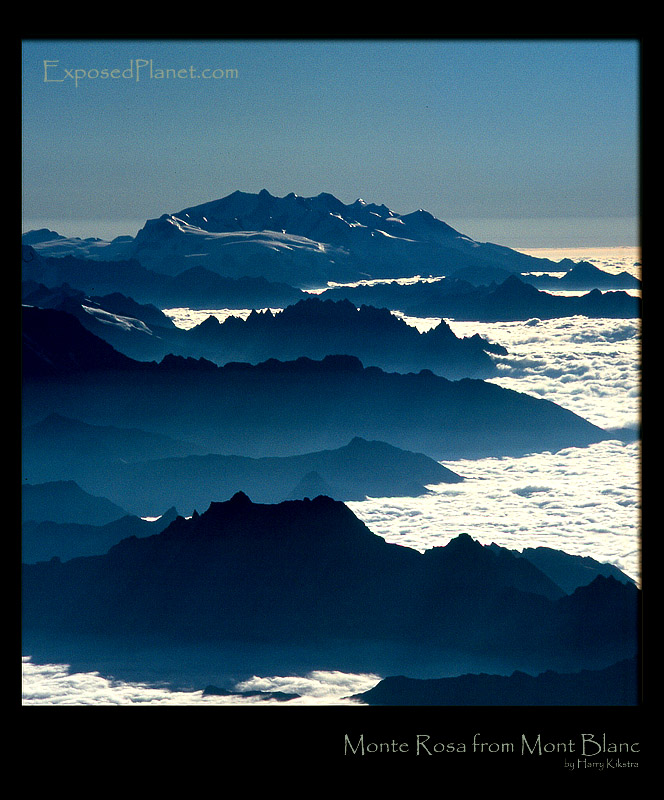 Monte Rosa from Mont Blanc, Alps