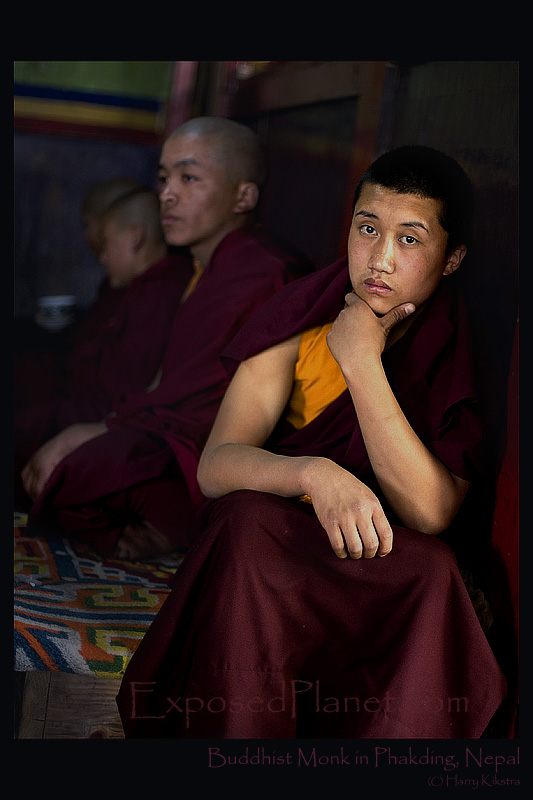Monk in Phakding, Nepal