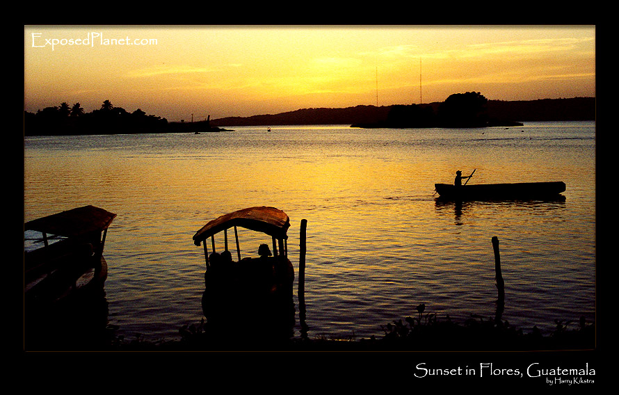 Sunset in Flores, Guatemala
