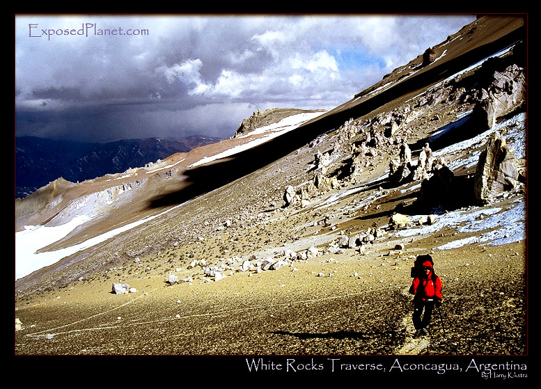 White Rocks traverse on Aconcagua, Argentina