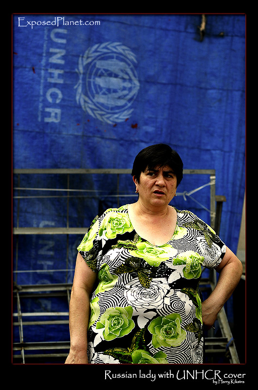 Russian lady on the market with UNHCR cover