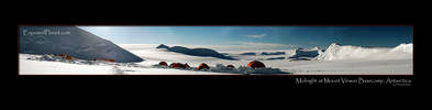 Midnight at Mount Vinson BaseCamp, Antarctica