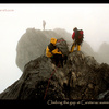 Climbing the gap at Carstensz Pyramid summit ridge, Papua