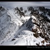 Climbers on Dome de Miage ridge, France
