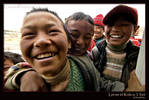 Let me in! Tibetan children..
