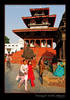 Young girls in the old city of Kathmandu, Nepal