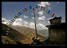 29th Prayerflags Rainbow above Namche Bazaar, Nepal