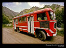 Lonely bus in Russia