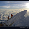Climbers near third step on Everest