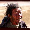 Tibetan farmer close