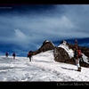 Climbers on Mount Stanley glacier, Rwenzori mountains, Uganda